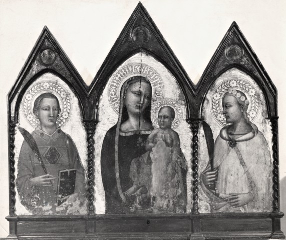 Muzeum Narodowe Cracovia — Francesco da Volterra - sec. XIV - Madonna con Bambino; Santo diacono; Santa martire — insieme